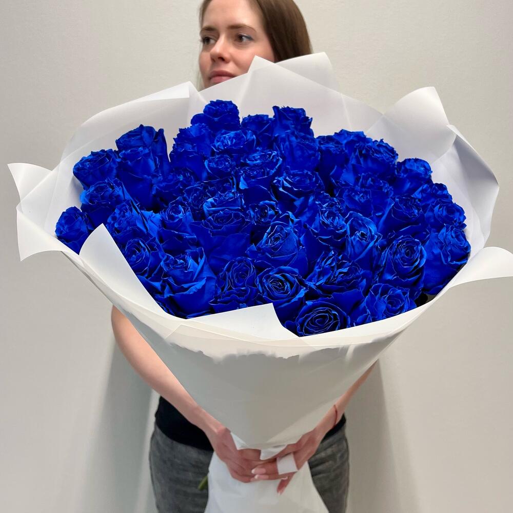 Букет из 51 синей розы
